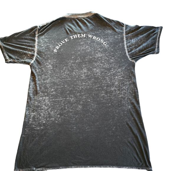 Southern Bliss Company Black & Gray Semi-Sheer Summer "Prove Them Wrong" Tee M - Picture 2 of 7